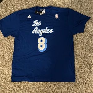 KOBE BRYANT authentic blue Los Angeles lakers T-shirt